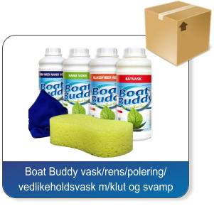 Boat Buddy vask/rens/polering/ vedlikeholdsvask m/klut og svamp